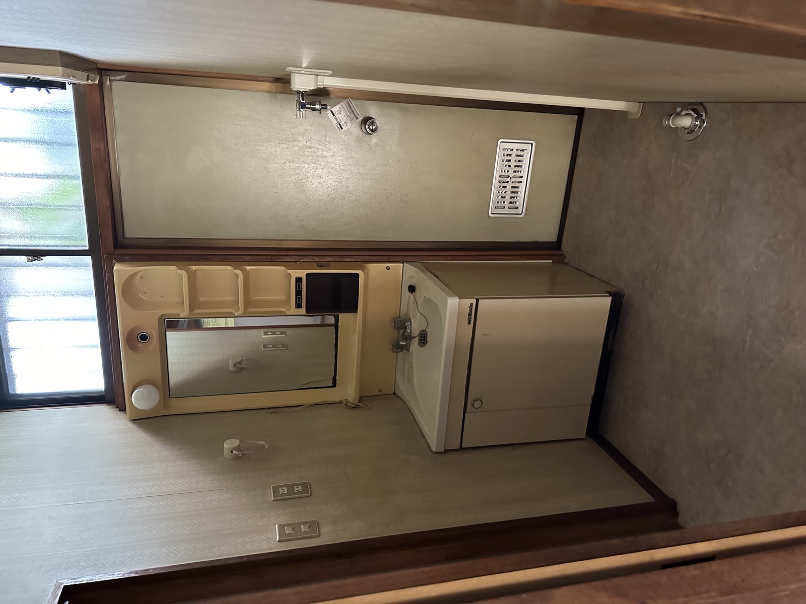 Original dated bathroom in abandoned akiya before restoration